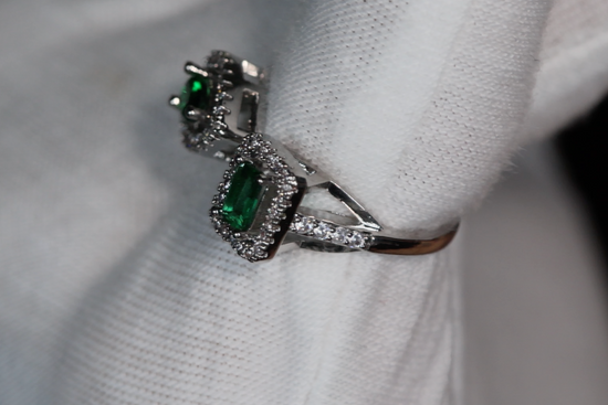 Green diamond ring