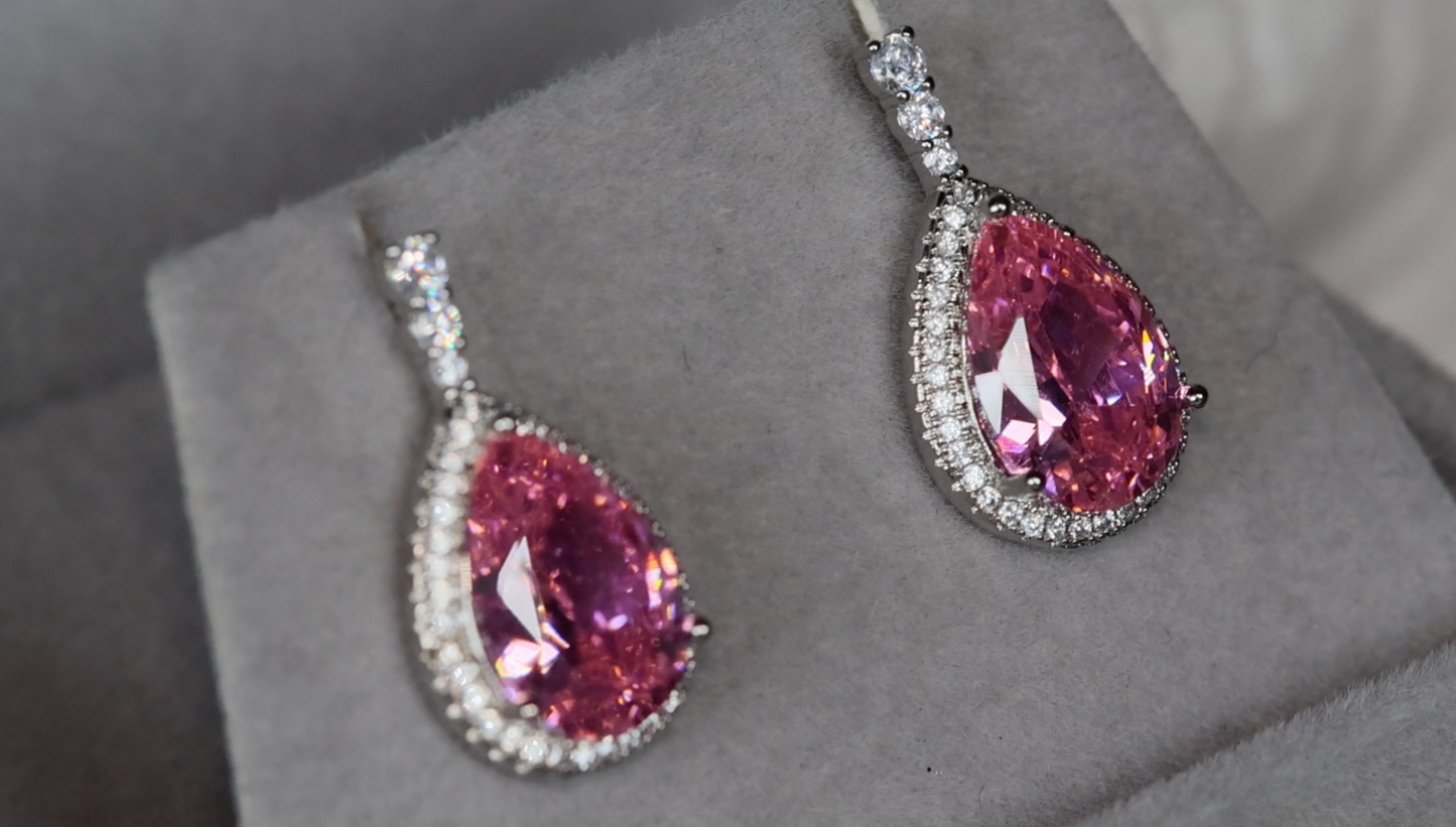 Pink Diamond Earrings