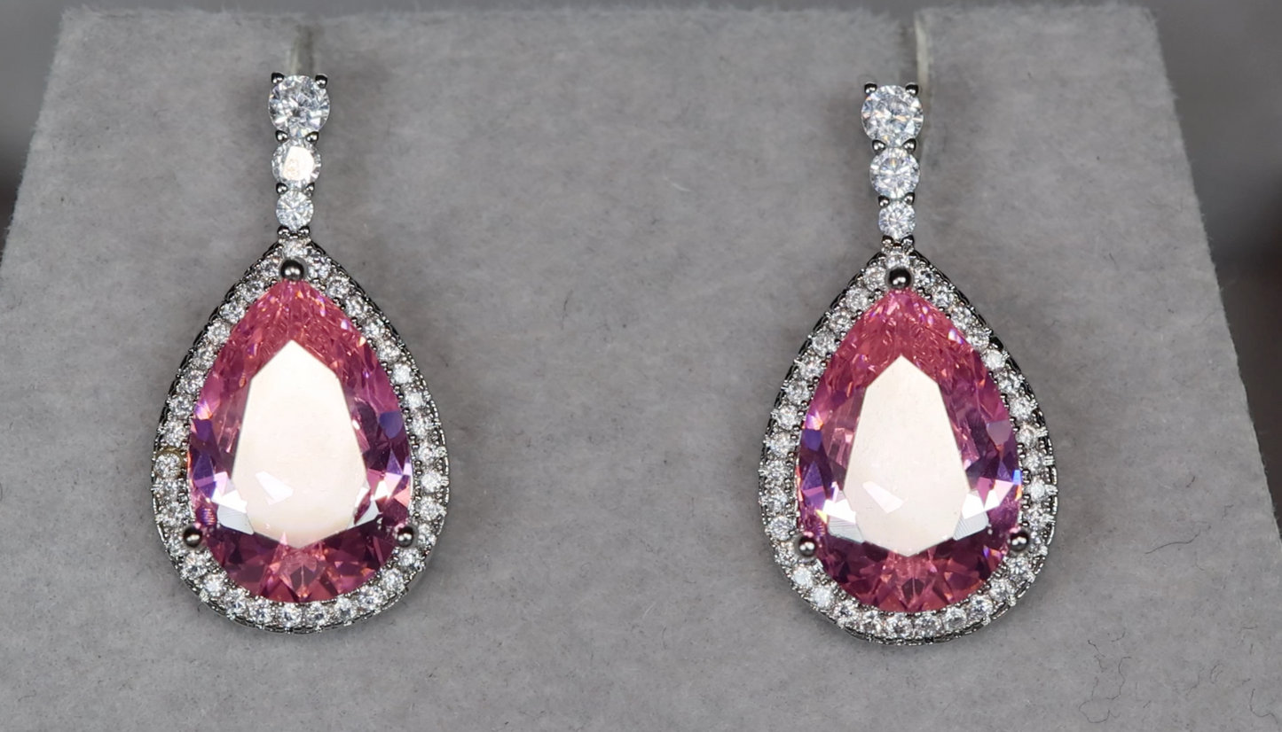 Pink Diamond Earrings