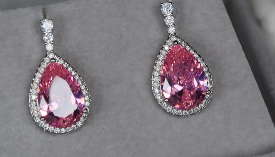 Pink Diamond Earrings