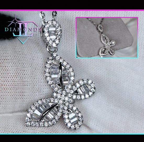 Diamond Butterfly Pendant