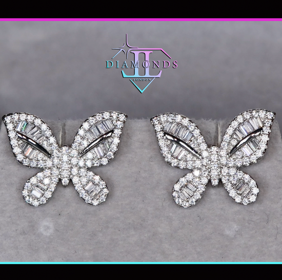 Diamond Butterfly Earrings