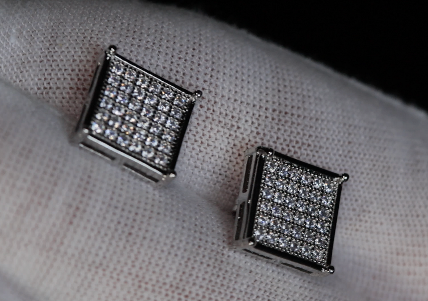 Mens Iced Out Ear Studs