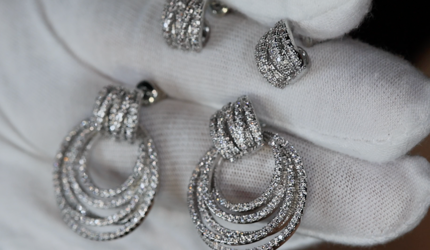 Hoop Earrings with Diamonds