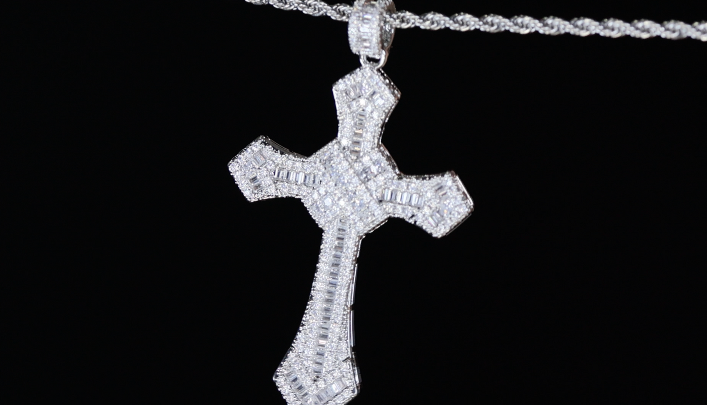 Big Iced Out Cross Pendant