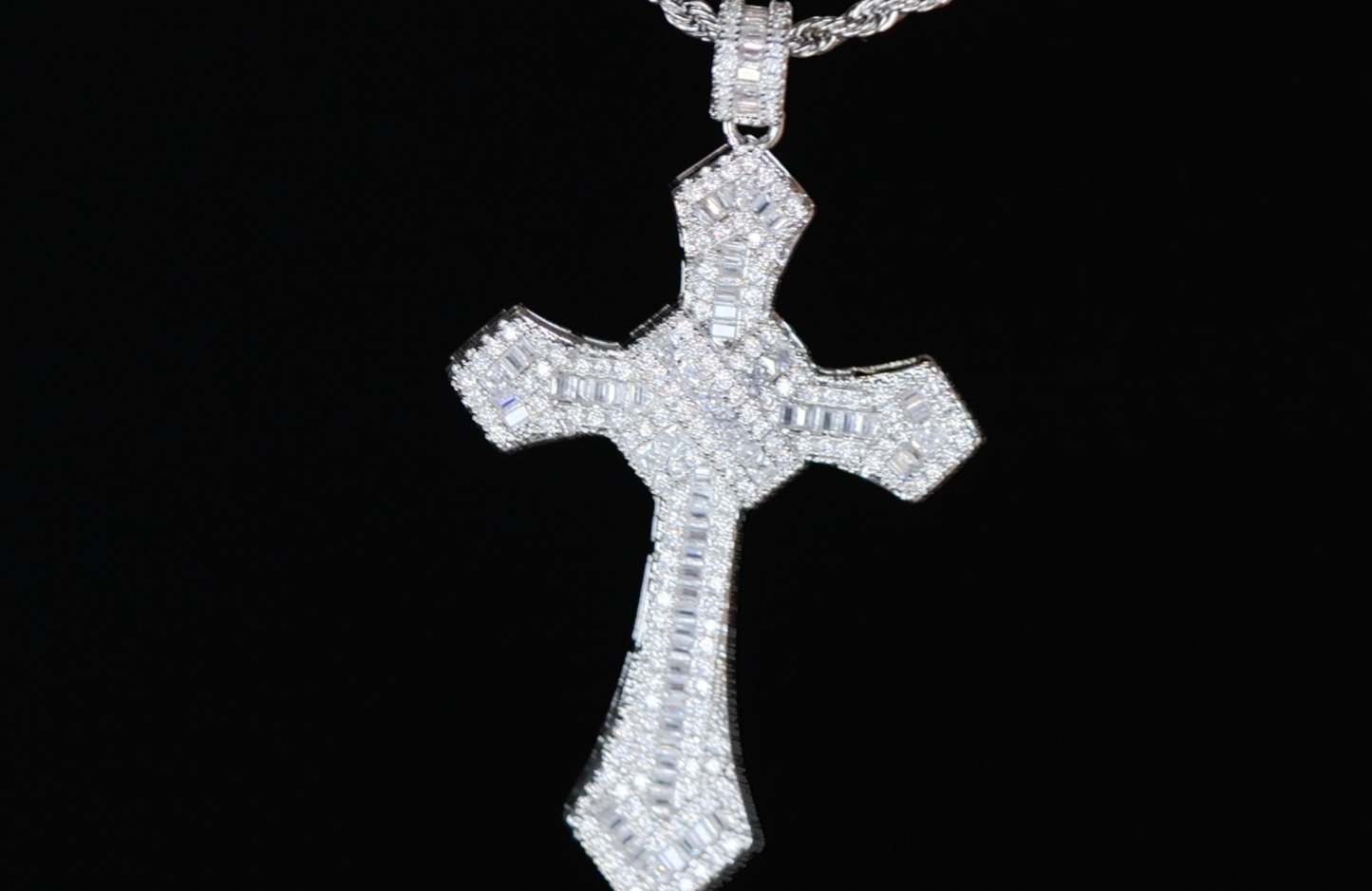 Big Iced Out Cross Pendant