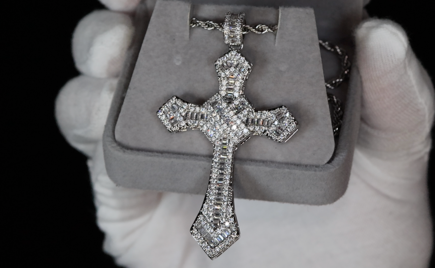 Iced Out Cross Pendant