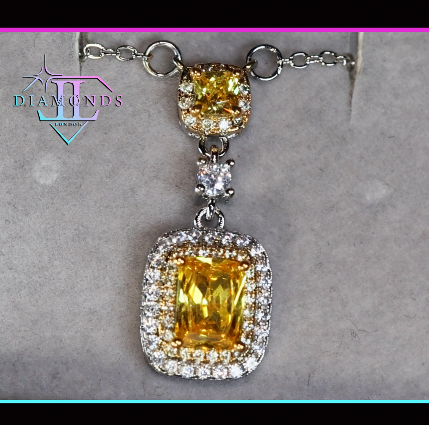 Womens Yellow Diamond Pendant