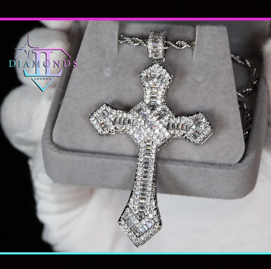 Iced Out Cross Pendant