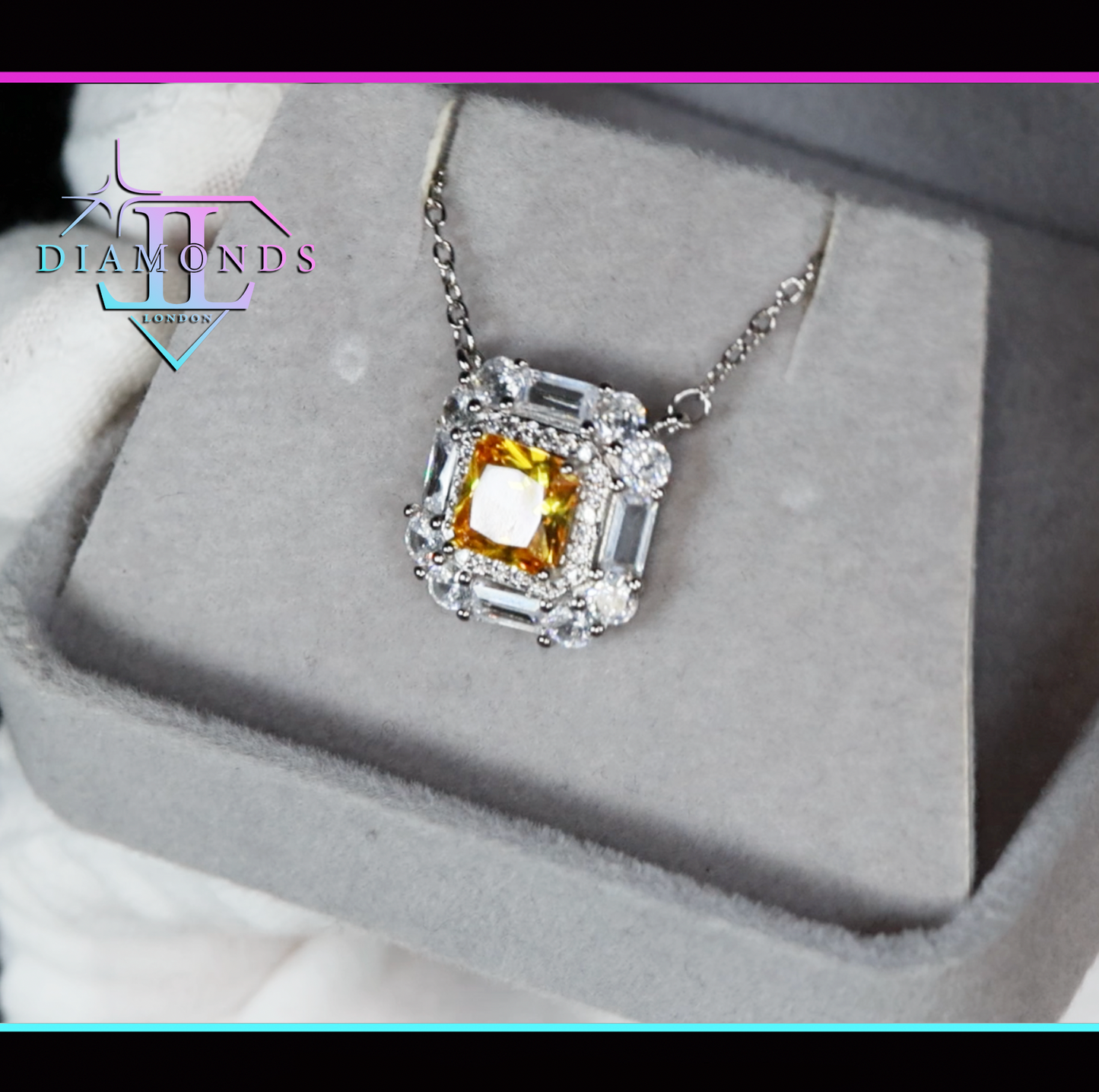 Womens Yellow Diamond Pendant