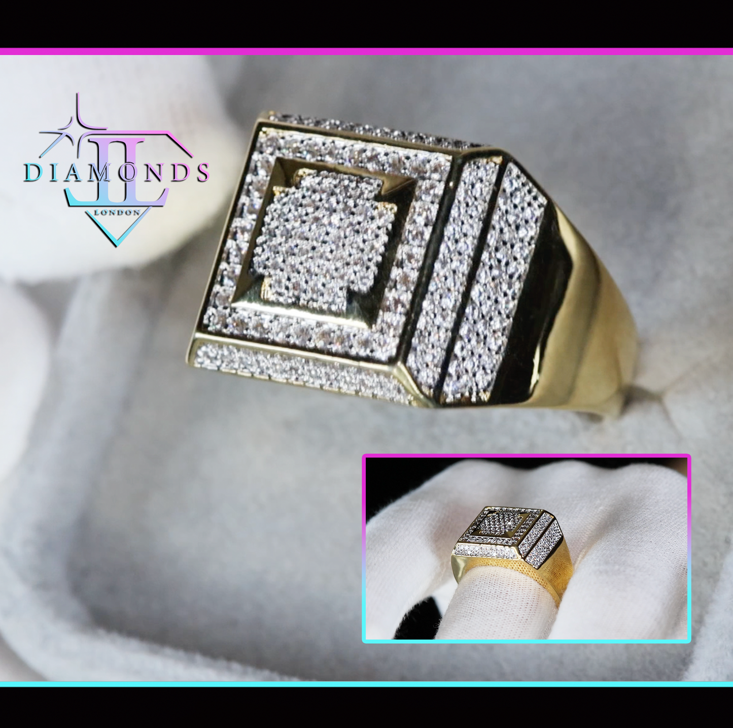 Mens Gold Diamond Ring