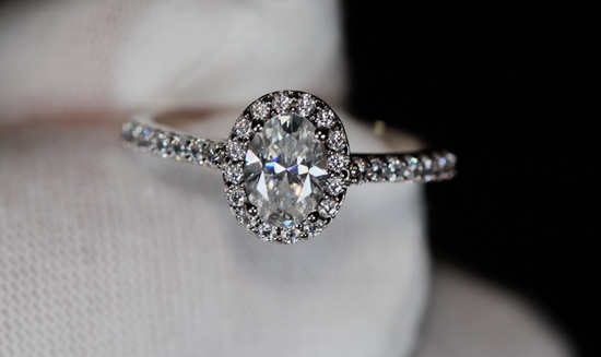 Oval Moissanite Diamond Ring