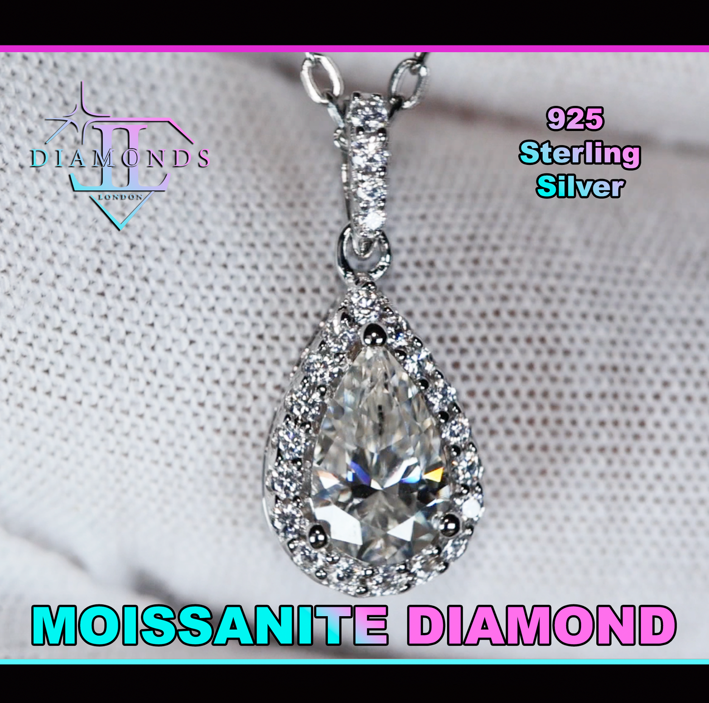 Womens Moissanite Pendant