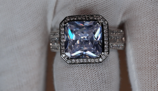 Big Princess Cut Diamond Ring