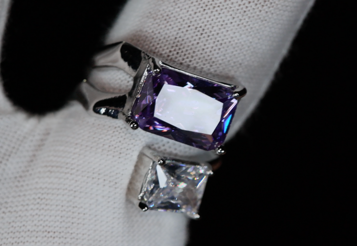 Purple Diamond Ring