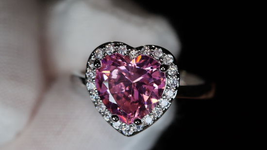 Pink Heart Cut Diamond Ring