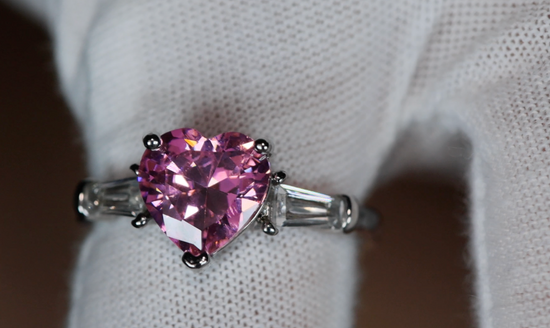 Heart Ring | Pink Diamond Ring | Heart Shaped Ring | Heart Shape Ring | Diamond Heart Ring