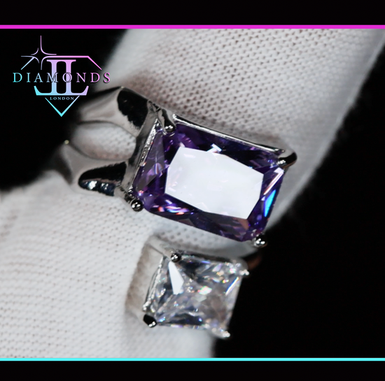 Purple Diamond Ring