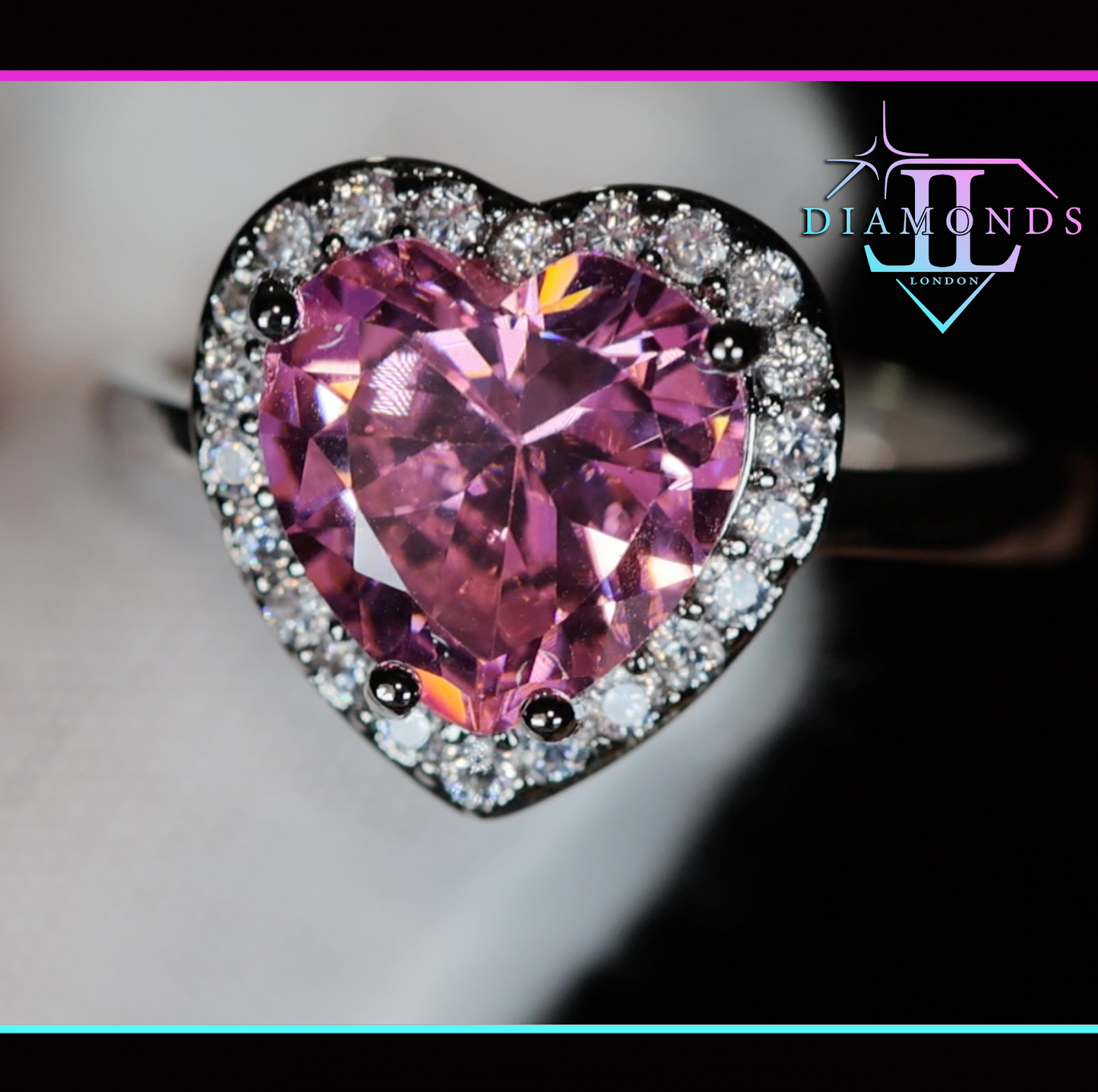 Pink Heart Cut Diamond Ring