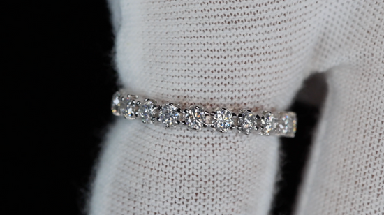 Womens Moissanite Ring | Moissanite Diamond Wedding Band