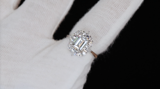 Womens Moissanite Diamond Engagement Ring