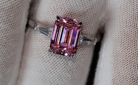 Pink Lab Grown Diamond Ring