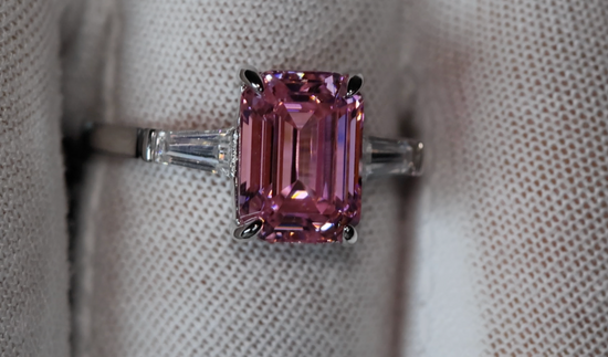 Pink Lab Grown Diamond Ring