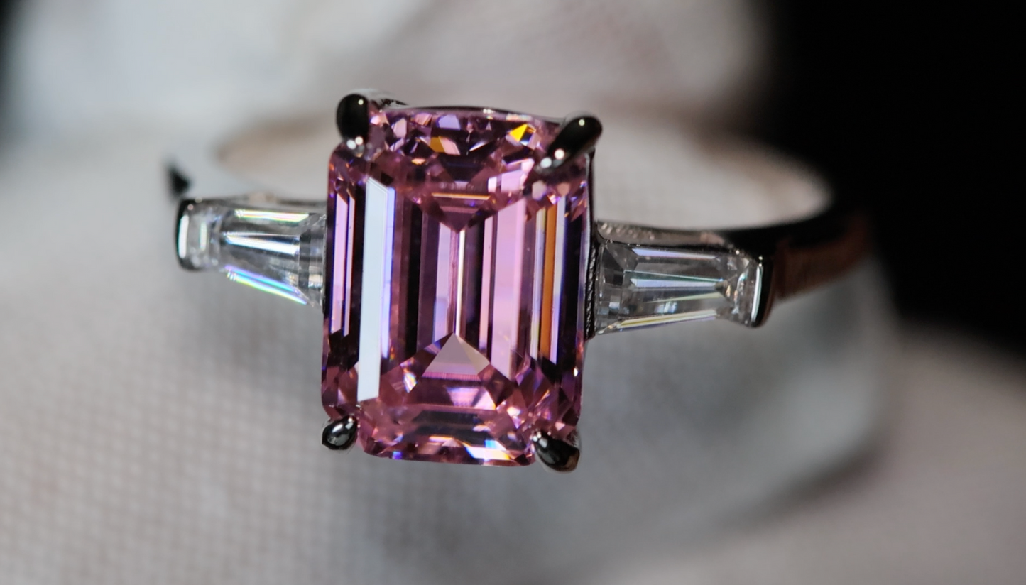 Pink Lab Diamond Ring