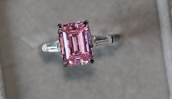 Pink Lab Diamond Ring