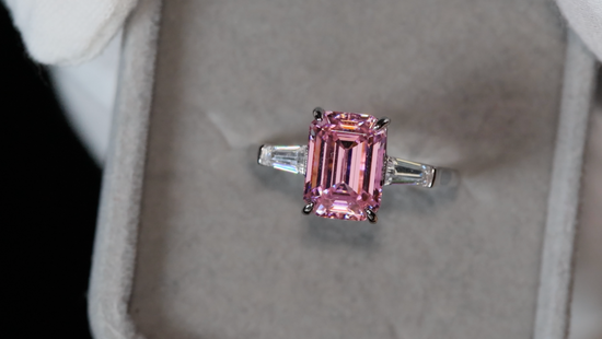 Pink Lab Grown Diamond Ring