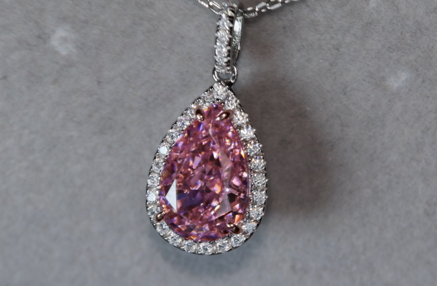 Pink Lab Diamond Pendant