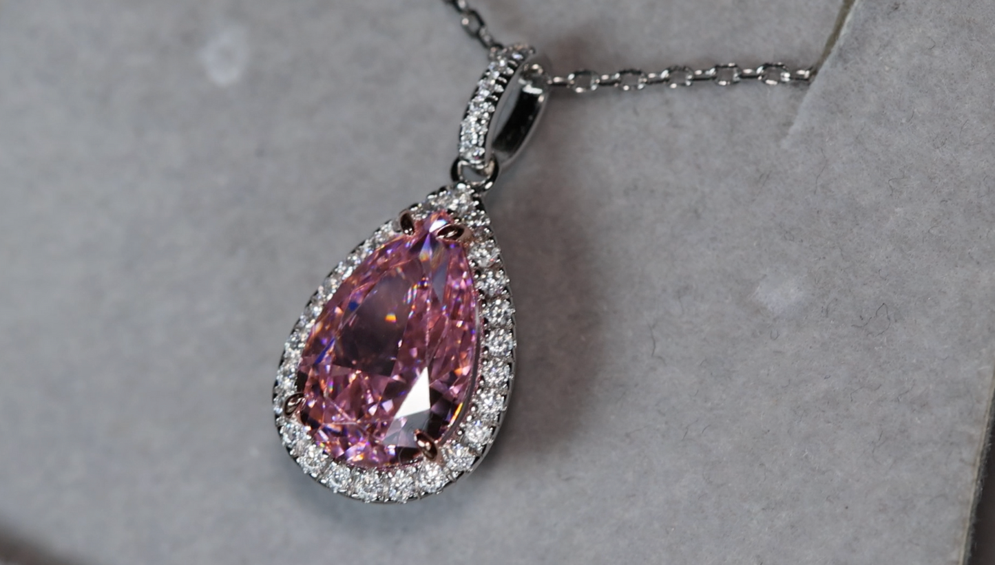 Pink Lab Diamond Pendant