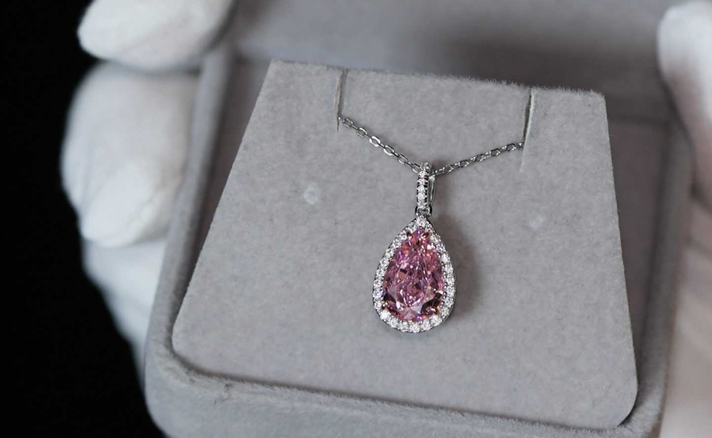 Pink Lab Grown Diamond Pendant