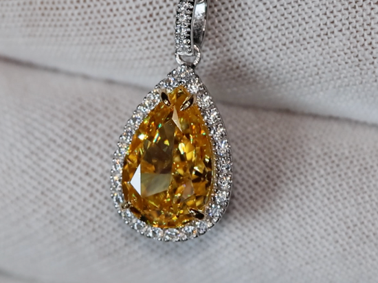 Yellow Lab Diamond Pendant