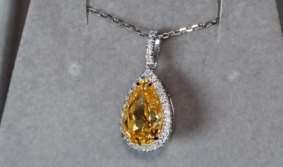 Yellow Lab Grown Diamond Pendant