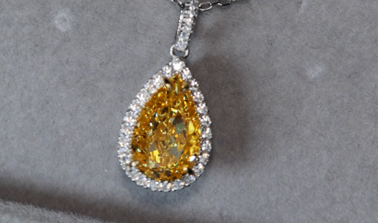 Yellow Lab Grown Diamond Pendant