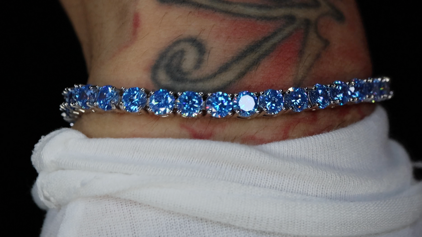 Blue Diamond Tennis Bracelet