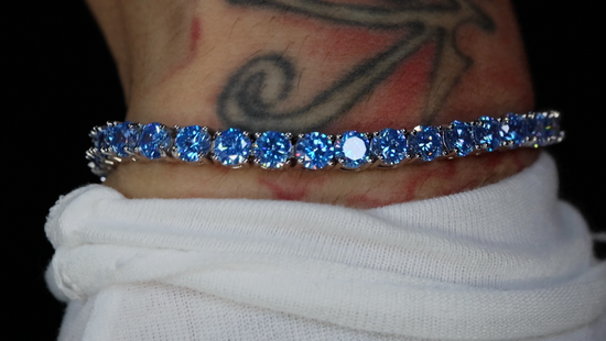 Blue Diamond Tennis Bracelet