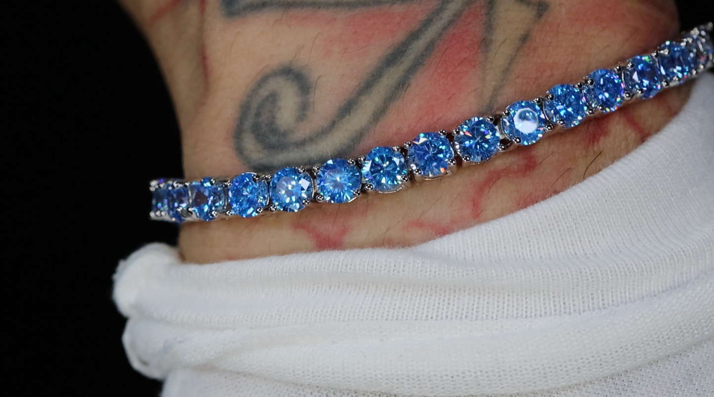 Blue Diamond Tennis Bracelet