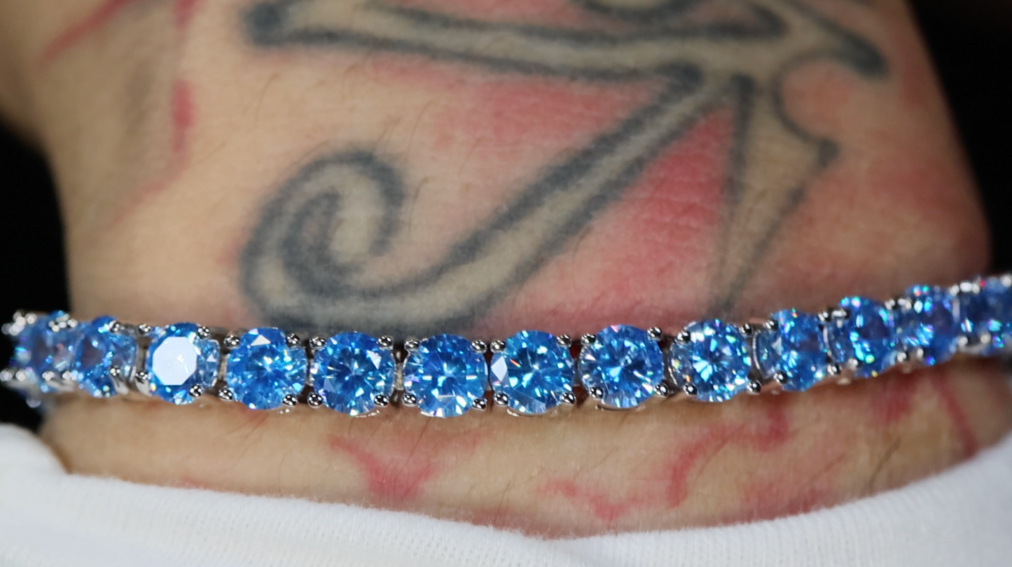 Blue Diamond Tennis Bracelet