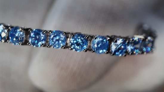 Blue Diamond Tennis Bracelet