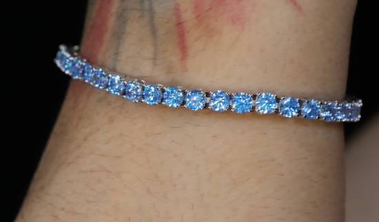 Blue Diamond Tennis Bracelet