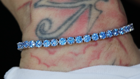 Blue Diamond Tennis Bracelet