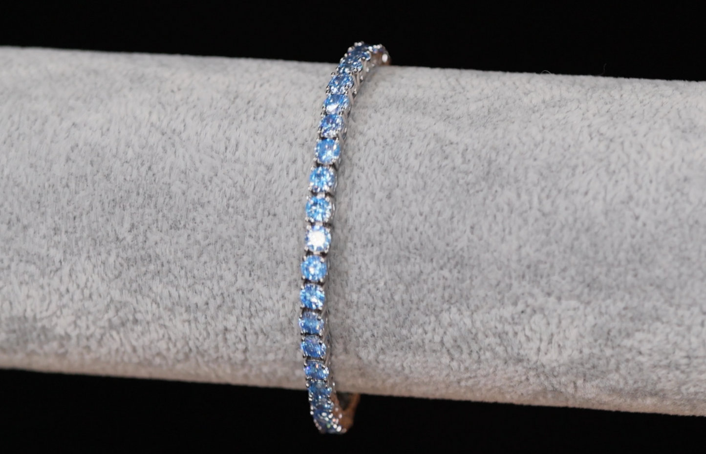 Blue Diamond Tennis Bracelet