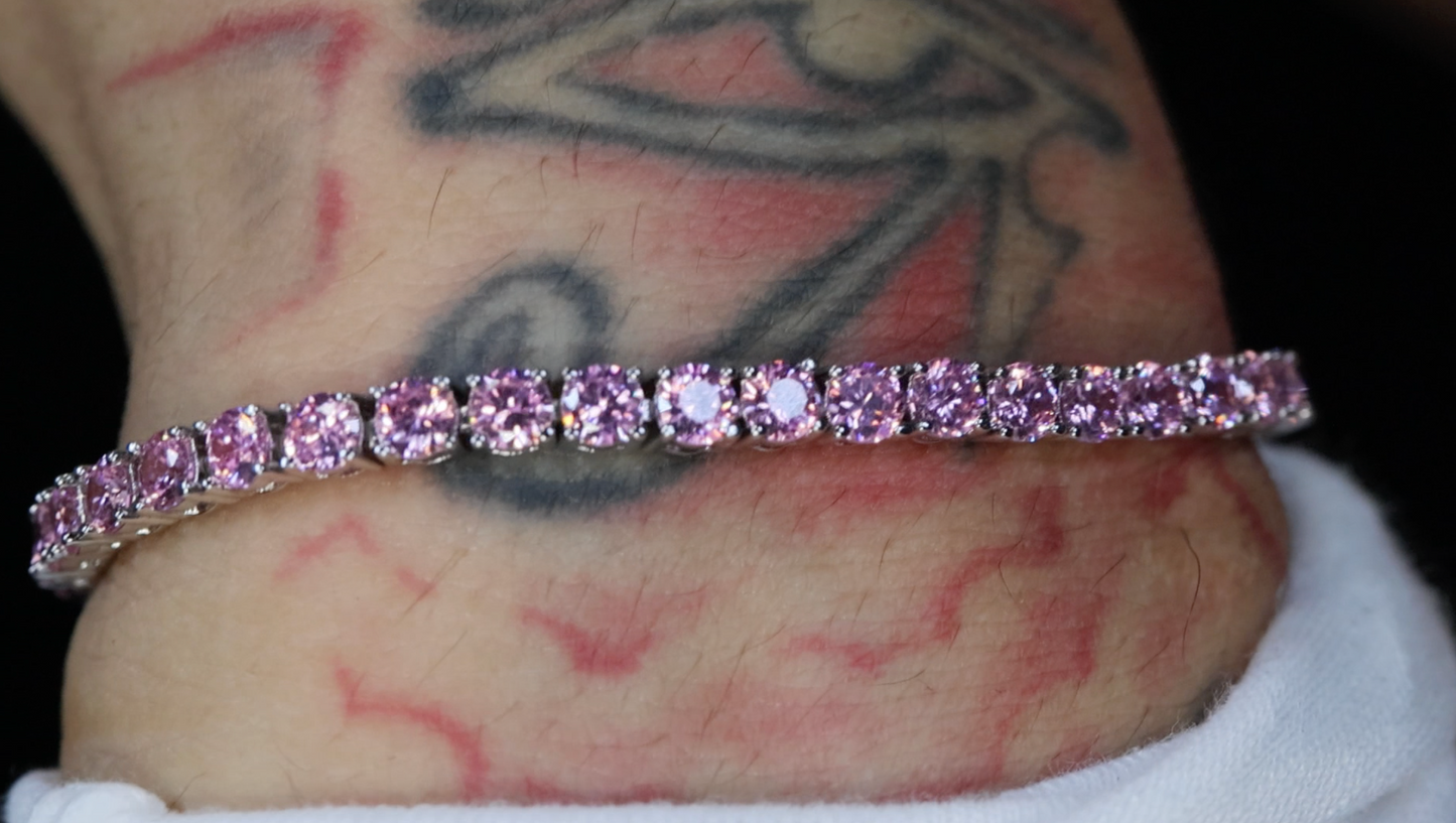 Pink Diamond Tennis Bracelet