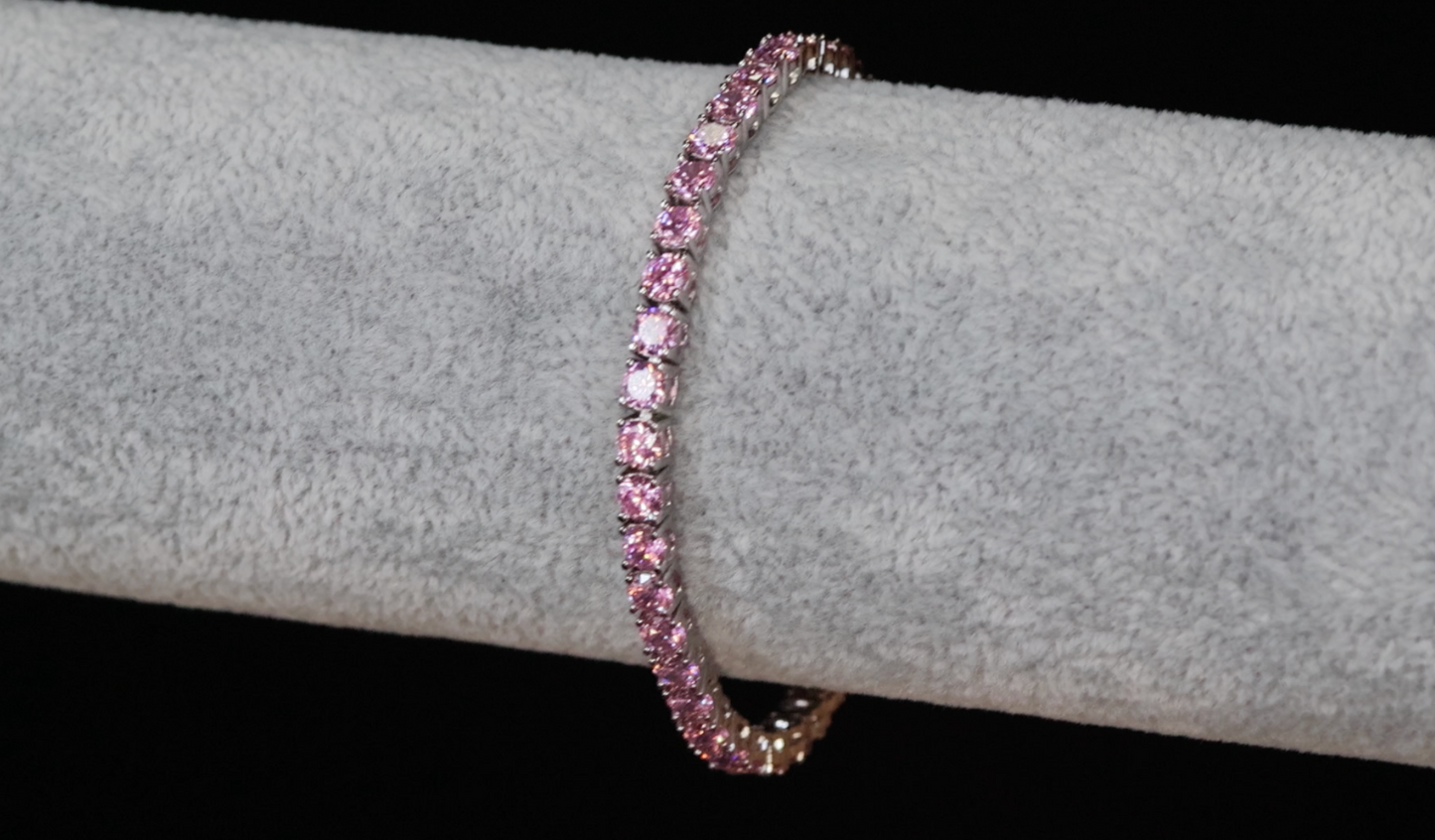 Womens Pink Diamond Bracelet