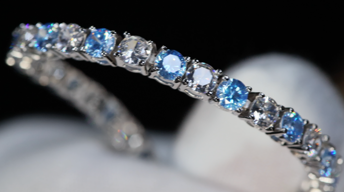 Blue Diamond Tennis Bracelet