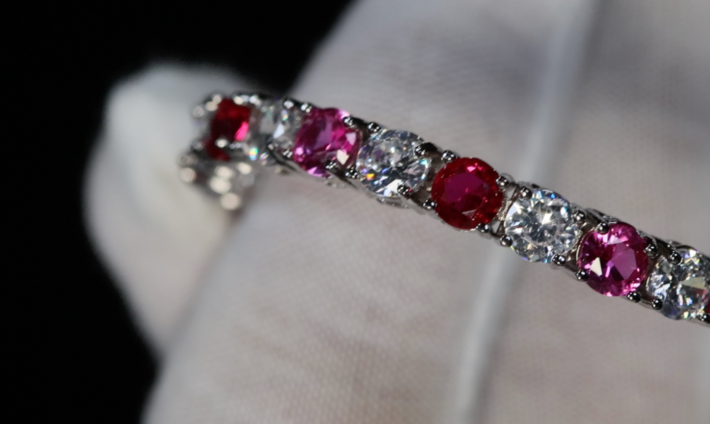 Ruby tennis bracelet