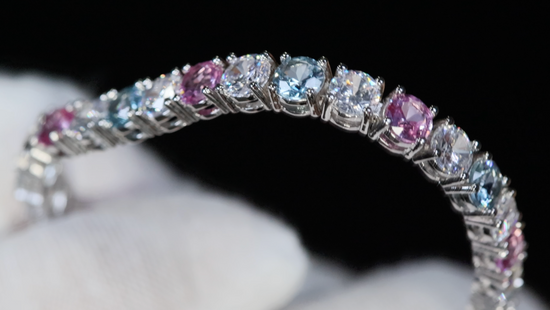 Blue Diamond Tennis Bracelet