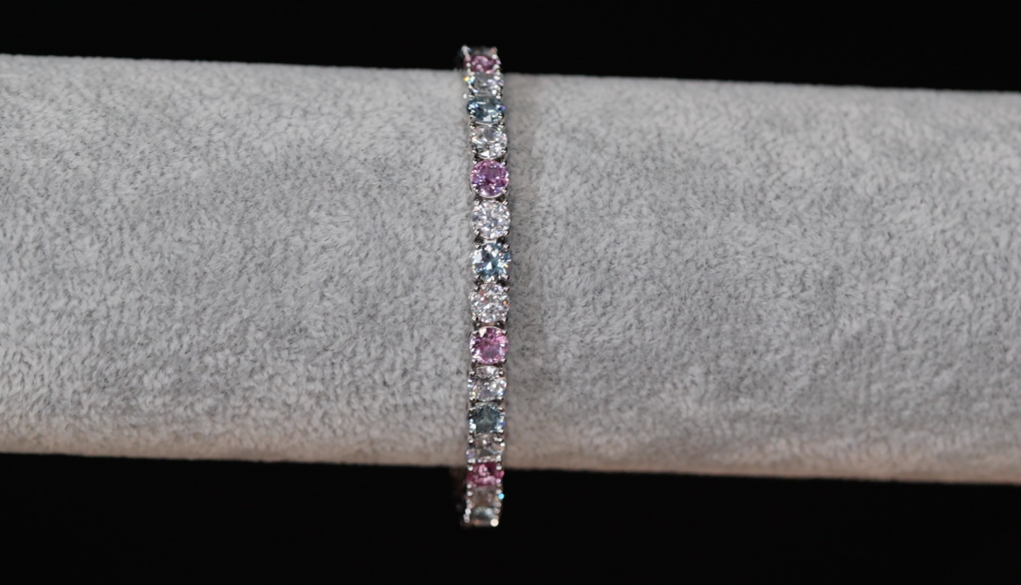 Blue Diamond Tennis Bracelet